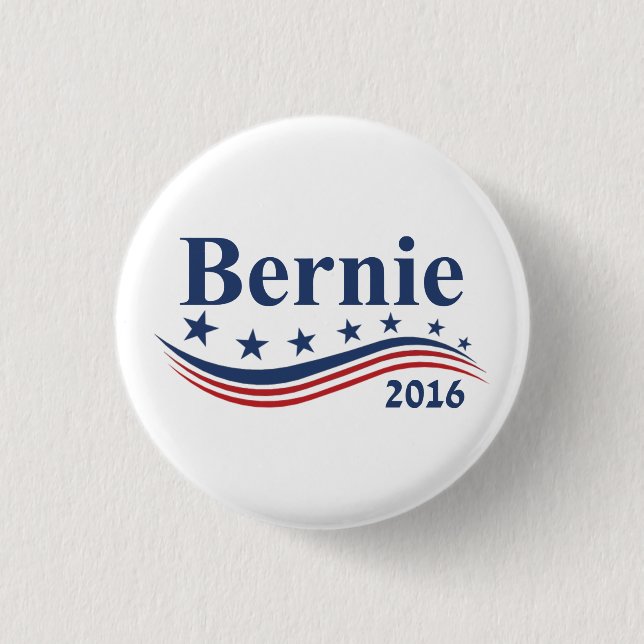Bernie Sanders 2016 1 Inch Round Button (Front)