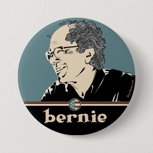 Bernie Sanders 2016 3 Inch Round Button (Front)