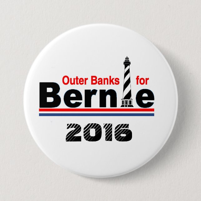 Bernie Sanders 2016 3 Inch Round Button (Front)