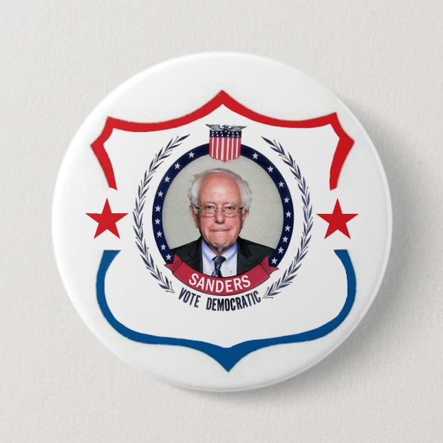 Bernie Sanders 2016 3 Inch Round Button (Front)