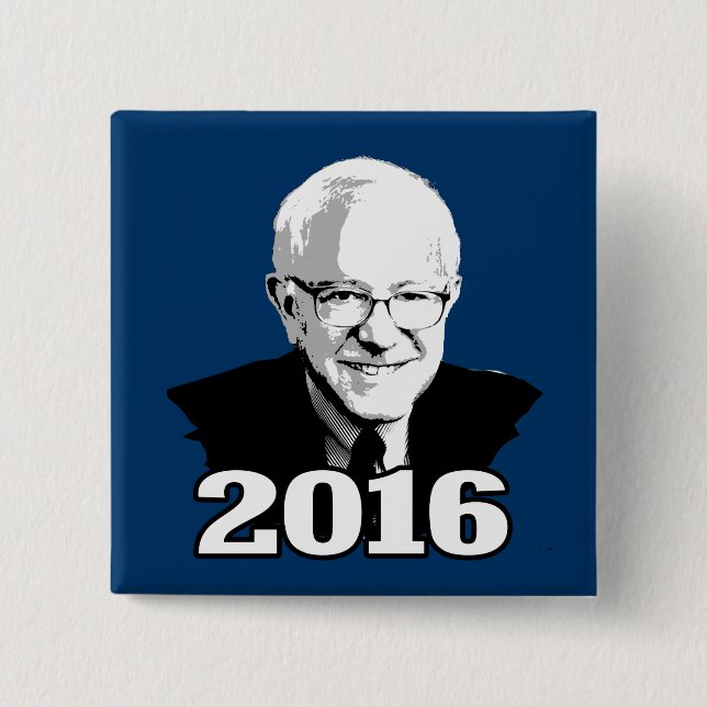 BERNIE SANDERS 2016 Candidate 2 Inch Square Button (Front)