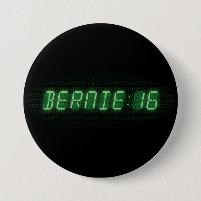 Bernie Sanders 2016 Clock 3 Inch Round Button (Front)