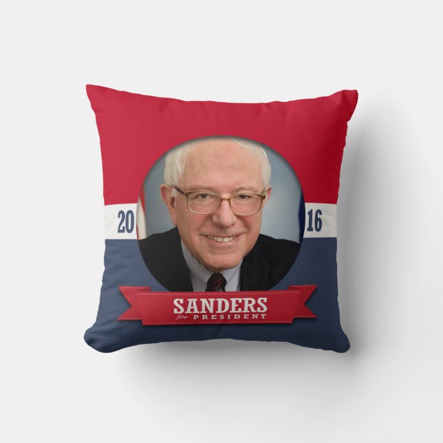 BERNIE SANDERS 2016 THROW PILLOW (Front)