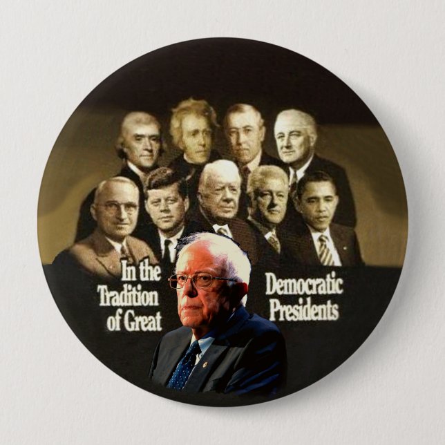 Bernie Sanders 2020 4 Inch Round Button (Front)