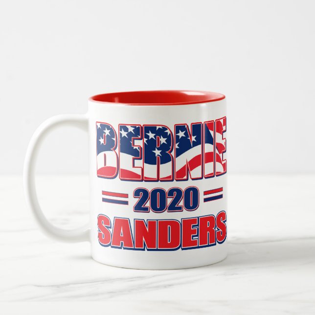 Bernie-Sanders-2020 Two-Tone Coffee Mug (Left)