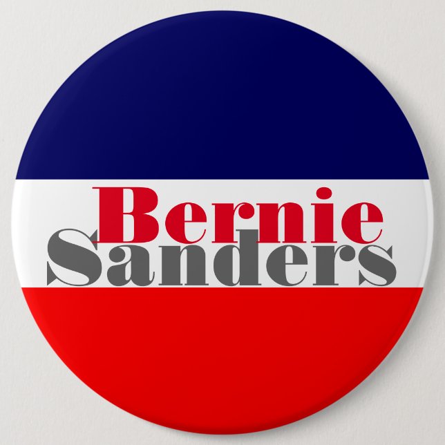 Bernie Sanders 6 Inch Round Button (Front)