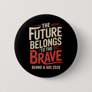 Bernie Sanders And Aoc 2028 For President Campaign 2 Inch Round Button