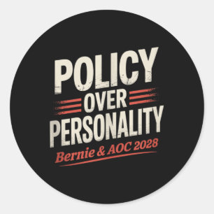 Bernie Sanders And Aoc 2028 For President Campaign Classic Round Sticker