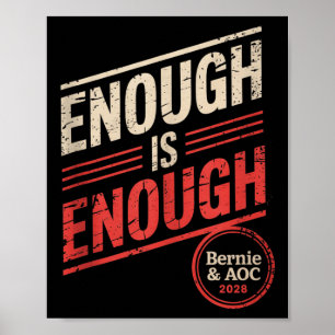 Bernie Sanders And Aoc 2028 For President Campaign Poster