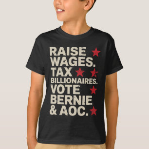 Bernie Sanders And Aoc 2028 For President Campaign T-Shirt