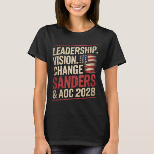 Bernie Sanders And Aoc 2028 For President Campaign T-Shirt