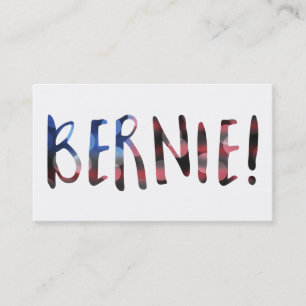 bernie sanders bokeh business card
