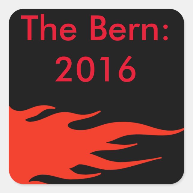 Bernie Sanders bumper sticker. Square Sticker (Front)
