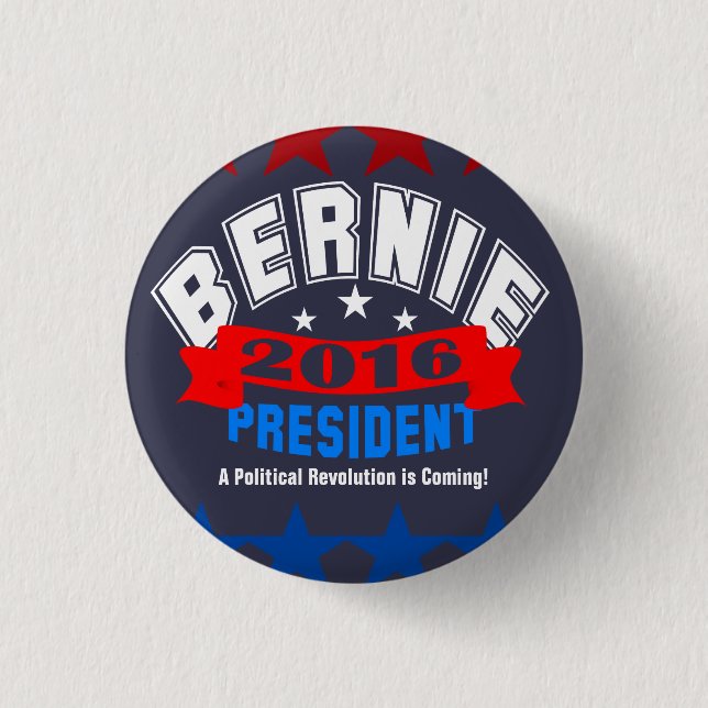 Bernie Sanders Campaign 1 Inch Round Button (Front)