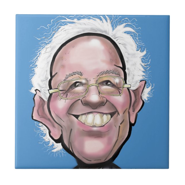 Bernie Sanders Caricature Tile (Front)