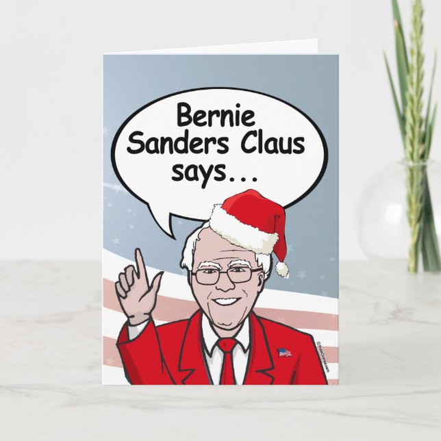 Bernie Sanders Christmas Card - Bernie Sanders Cla (Front)