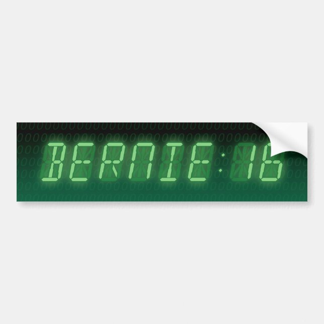 Bernie Sanders Digital Readout Bumper Sticker (Front)