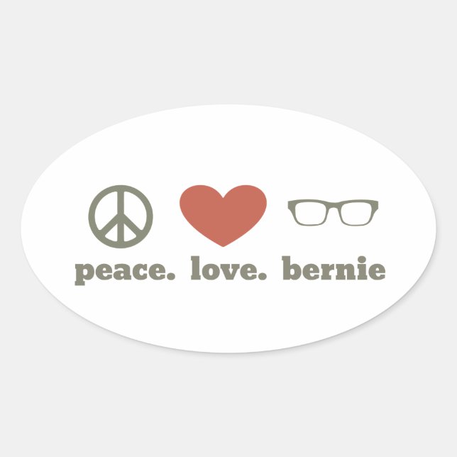 Bernie Sanders Election Swag Oval Sticker (Front)