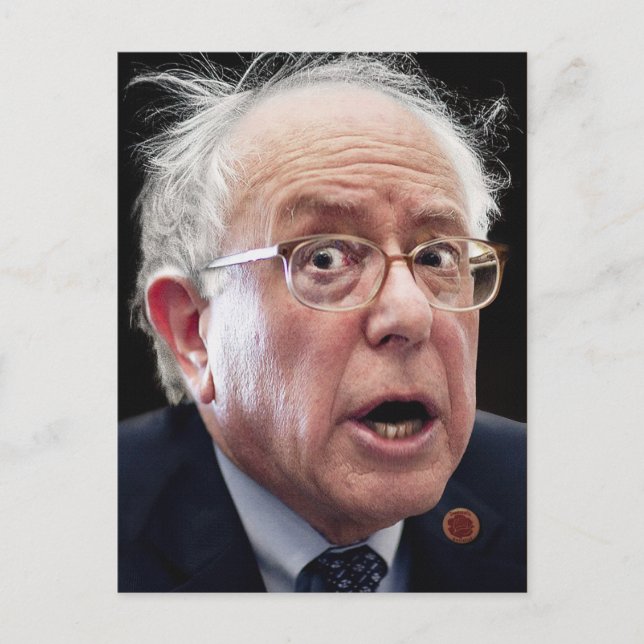 Bernie Sanders Face À La Carte Postale (Devant)