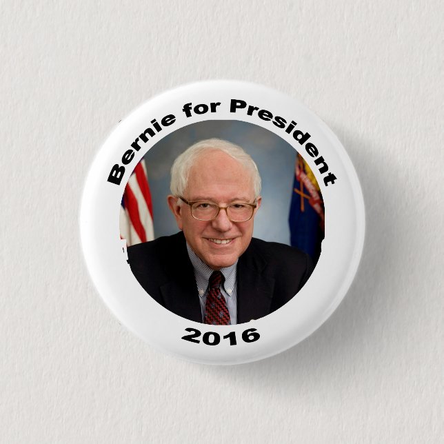 Bernie Sanders for President 2016 1 Inch Round Button (Front)