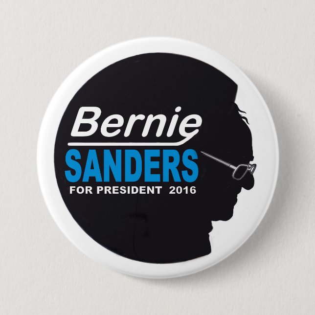 Bernie Sanders for President 2016 3 Inch Round Button (Front)