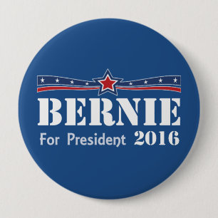 Bernie Sanders For President 2016 4 Inch Round Button