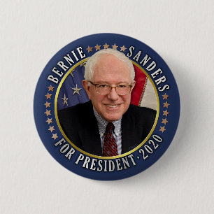 Bernie Sanders for President 2020 Democrat Photo 2 Inch Round Button