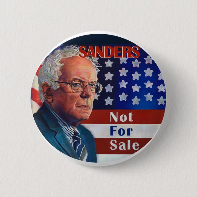 Bernie Sanders for President 2 Inch Round Button (Front)