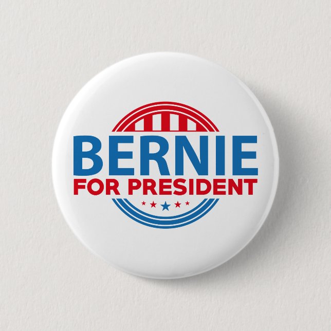 Bernie Sanders For President 2 Inch Round Button (Front)