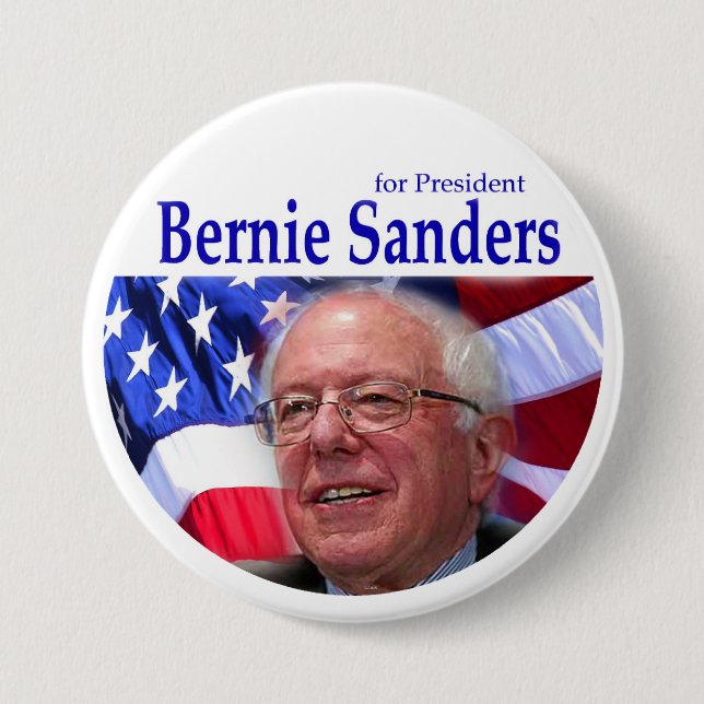 BERNIE SANDERS for President 3 Inch Round Button (Front)