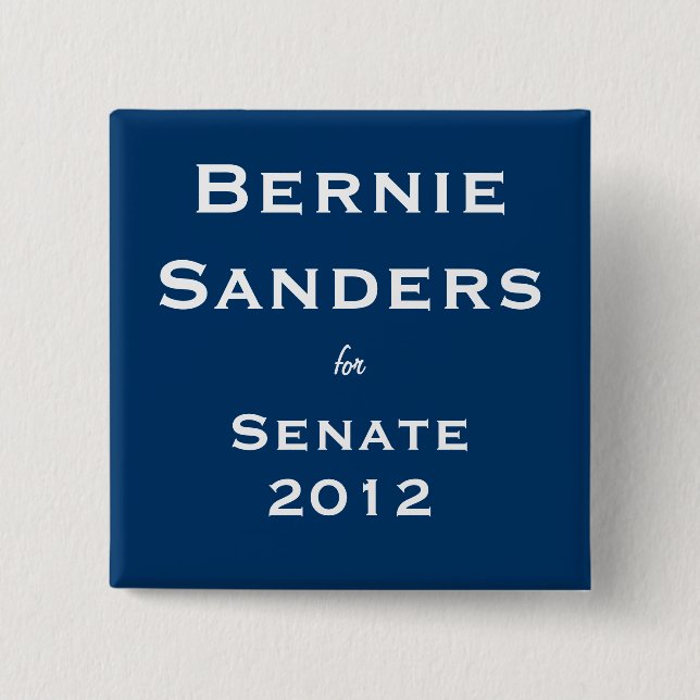 Bernie Sanders for Senate 2 Inch Square Button (Front)