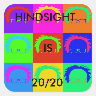 Bernie Sanders Pop "HINDSIGHT IS 20/20 stickers