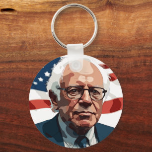 Bernie Sanders Portrait Keychain