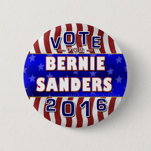 Bernie Sanders President 2016 Election Democrat 2 Inch Round Button (Front)