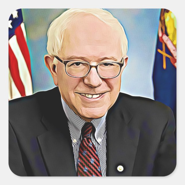 Bernie Sanders soutient les autocollants Arts numé (Devant)