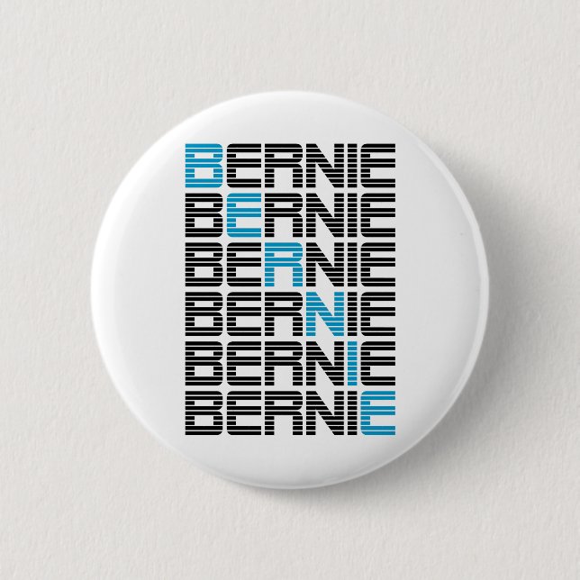 BERNIE sanders textStacks 2 Inch Round Button (Front)