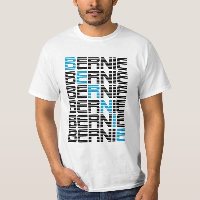 BERNIE sanders textStacks T-Shirt (Front)