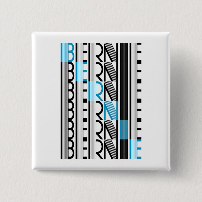 BERNIE sanders textual 2 Inch Square Button (Front)