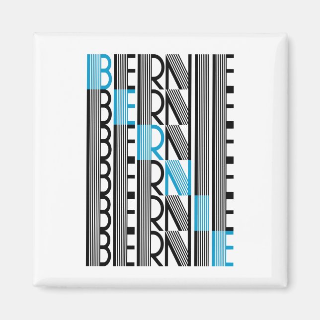 BERNIE sanders textual Magnet (Front)