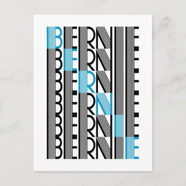 BERNIE sanders textual Postcard (Front)