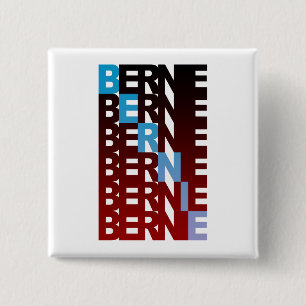 BERNIE sanders textualBern 2 Inch Square Button