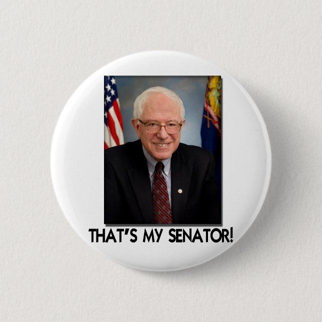 Bernie Sanders, That's My Senator! 2 Inch Round Button (Front)