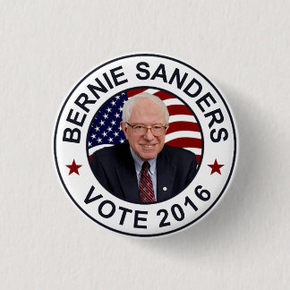Bernie Sanders US Flag 1 Inch Round Button