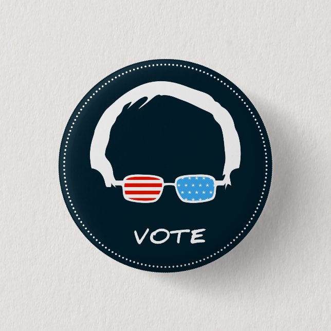 Bernie Sanders - Vote! 1 Inch Round Button (Front)