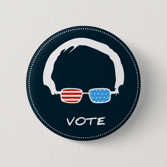 Bernie Sanders - Vote! 2 Inch Round Button (Front)