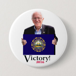 Bernie Will win the New Hampshire Primary 3 Inch Round Button