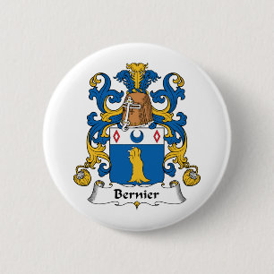 Bernier Family Crest 2 Inch Round Button