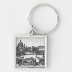 Bernini's original plan for St. Peter's Square Keychain