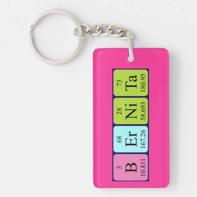 Bernita periodic table name keyring (Front)