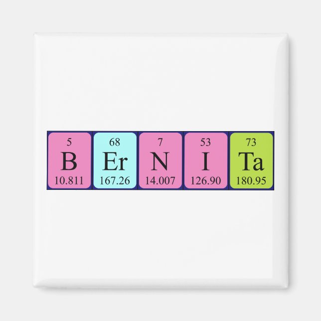 Bernita periodic table name magnet (Front)